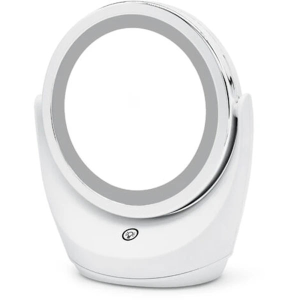 1x / 5x Double-sided Magnifying Mirror, 360° Rotation, 3 Levels Dimmable Touch Screen