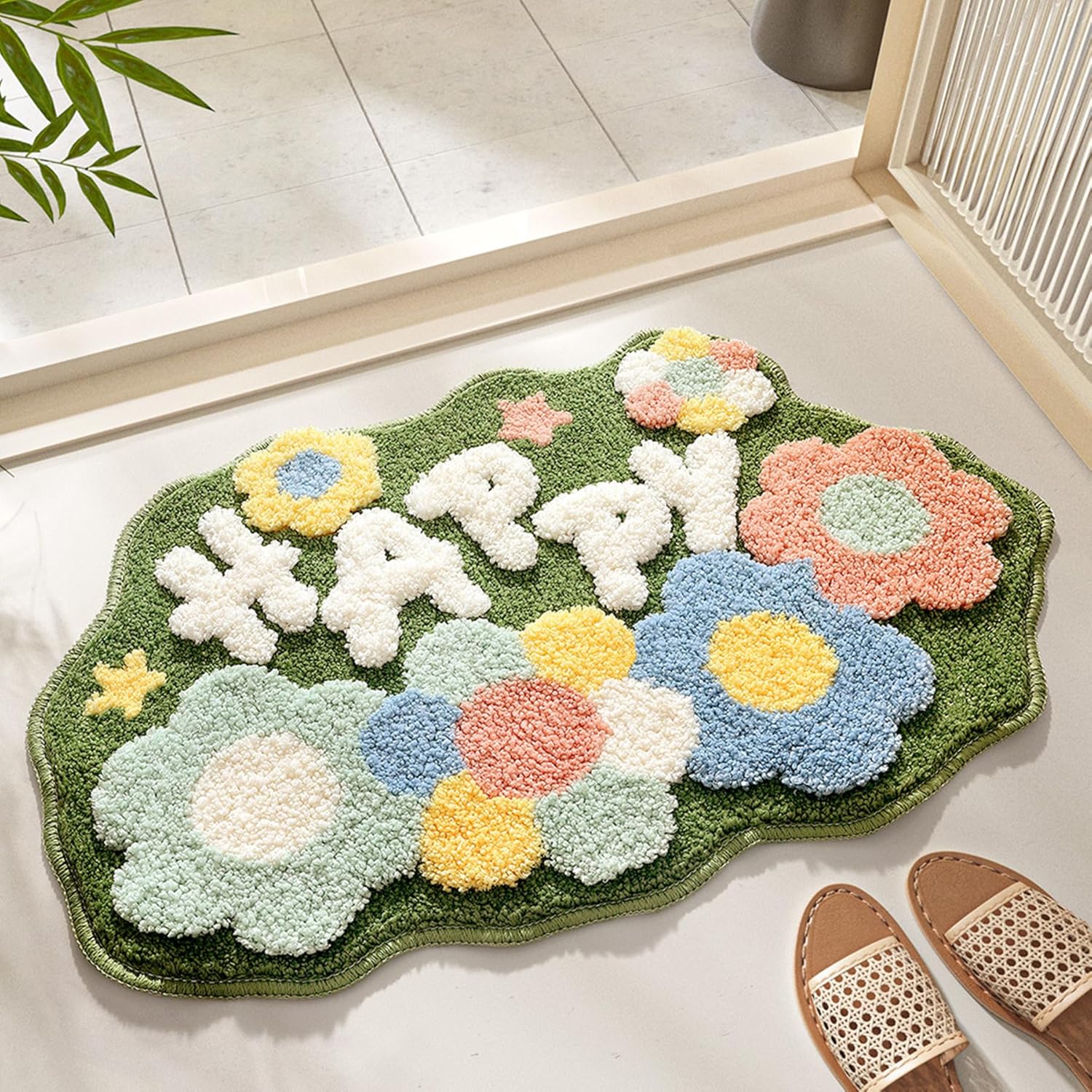 Tapis De Bain Antidérapant,tapis De Douche Absorbant Lavable En Machine Pour Salle De Bain, Cuisine, Chambre (45x70cm)