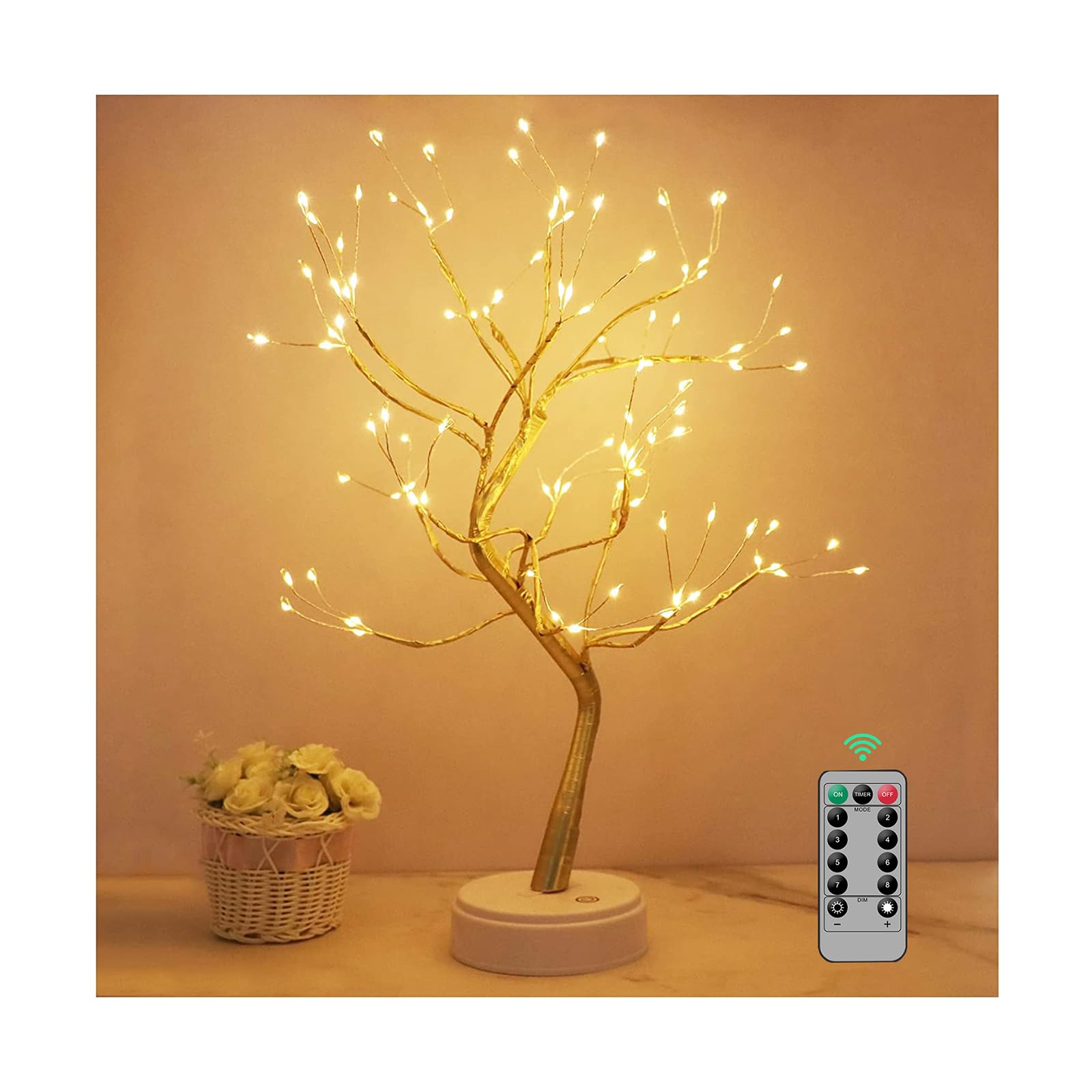 Arbre Lumineux Led, Lampe Arbre Lumineux 8 Modes, Branches Lumineux Led Avec Télécommande, Usb/alimenté Par Batterie, Pour La Décoration De Fête De Mariage
