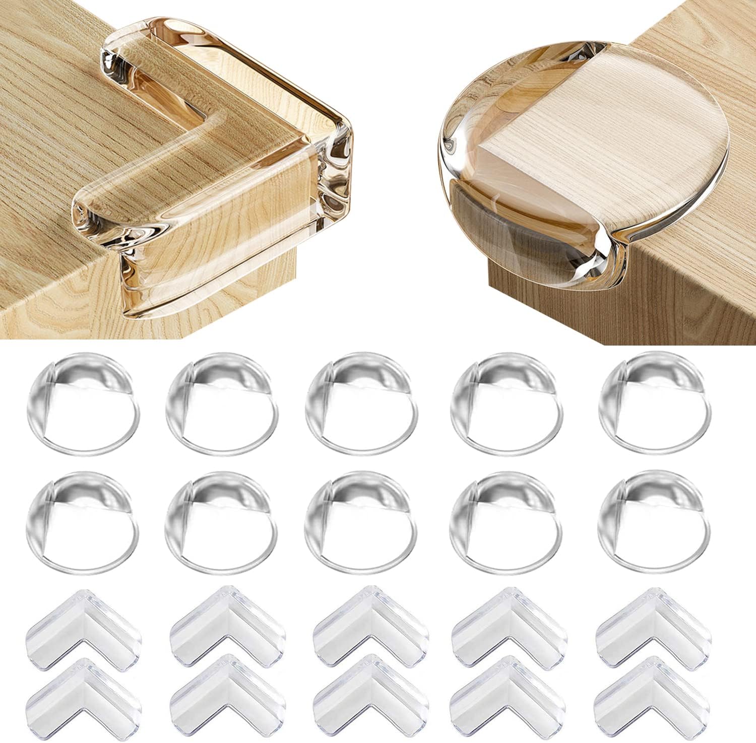 20 Pcs Coin De Table Protection Bebe Protection, Protege Angle De Table Avec Une Super Colle Améliorée Pour Tables Et Coins De Meubles