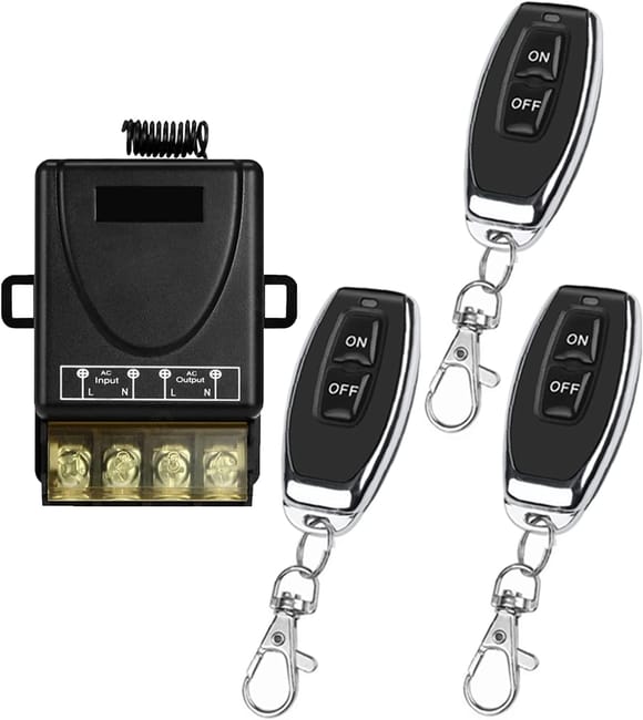 433mhz Télécommande Sans Fil Interrupteur Ac 220v 230v 30a Relais Récepteur Radio Commande Pour Pompe À Eau Légère Appareils Électroménagers