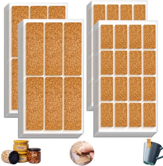 264 Stuks Papieren Label Stickers - Labelstickers - Verpakkings- En Etiketteringsstickers - Lichtbruin - 2 Maten- Plaklabels Voor Organisere & Naamlabels - Voor Glazen Flessen - Voedselcontainers - Op