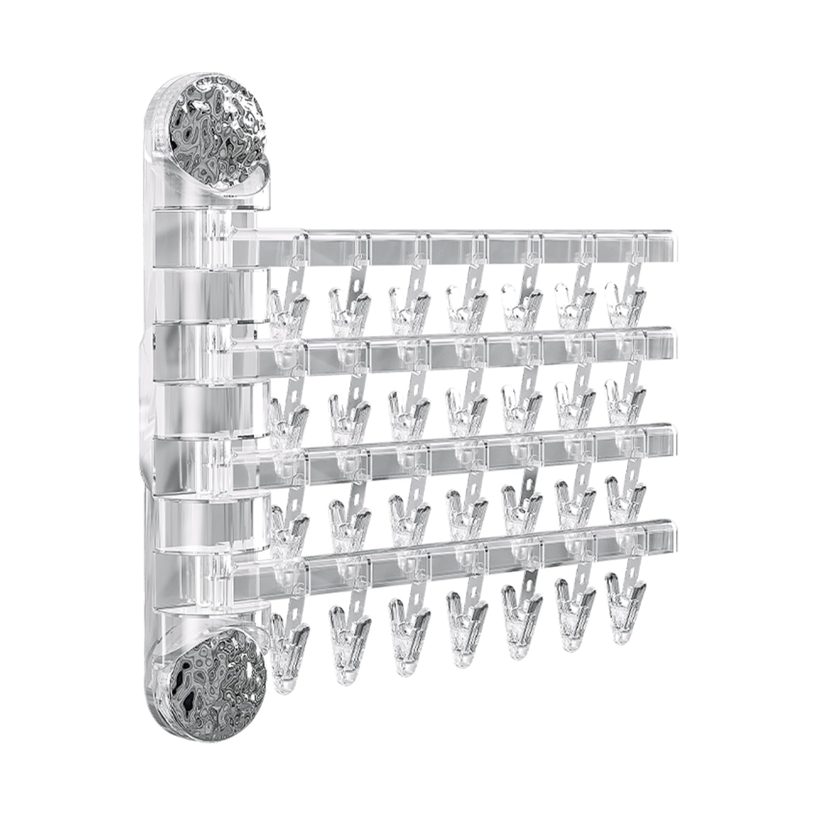 Étendoir À Linge Mural, Rotation À 180°, Cintre Mural Porte-vêtements Pliable Avec Agrafe, Multifonction Etendoir Linge Pour Chaussettes, Serviettes, Sous-vêtements