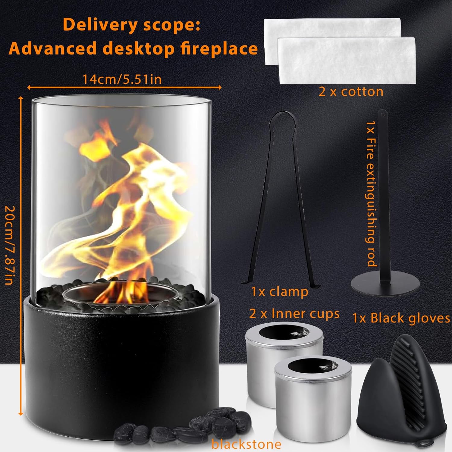 Cheminée De Table Bio Éthanol, Cheminée De Table Avec Chambre De Combustion, Combustion Plus Longue, Portable Feu De Table Pour Extérieur Et Intérieur