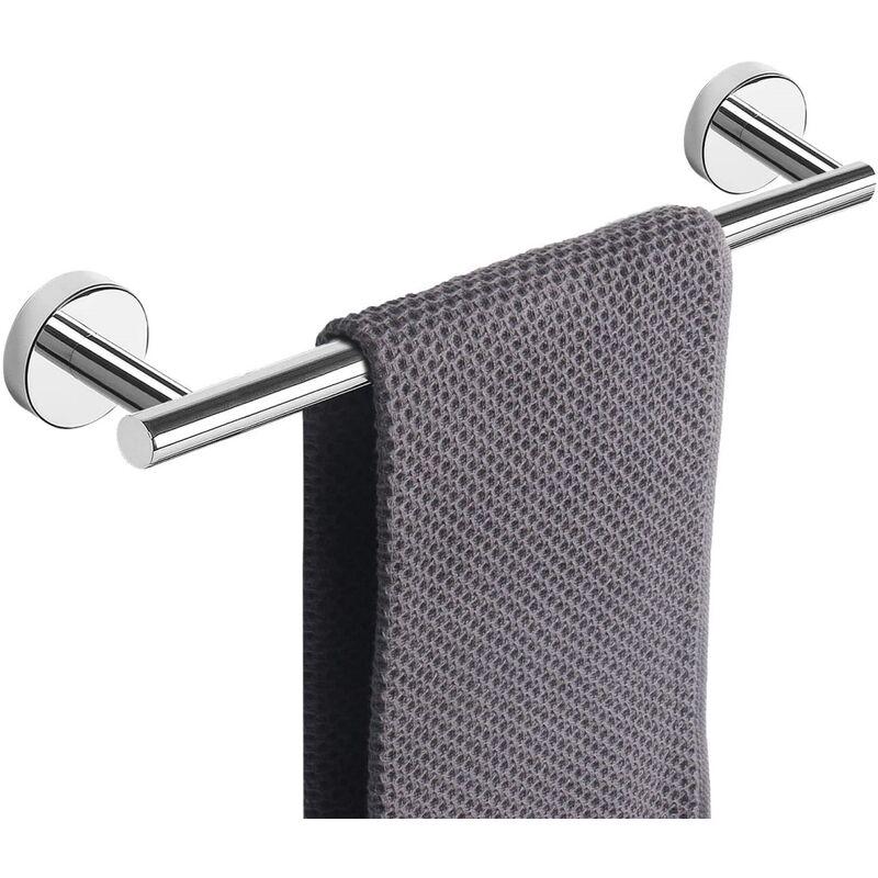 Porte-serviettes En Acier Inoxydable 40cm Barre Porte Serviette Mural Chrome Pour Cuisin Salle De Bain