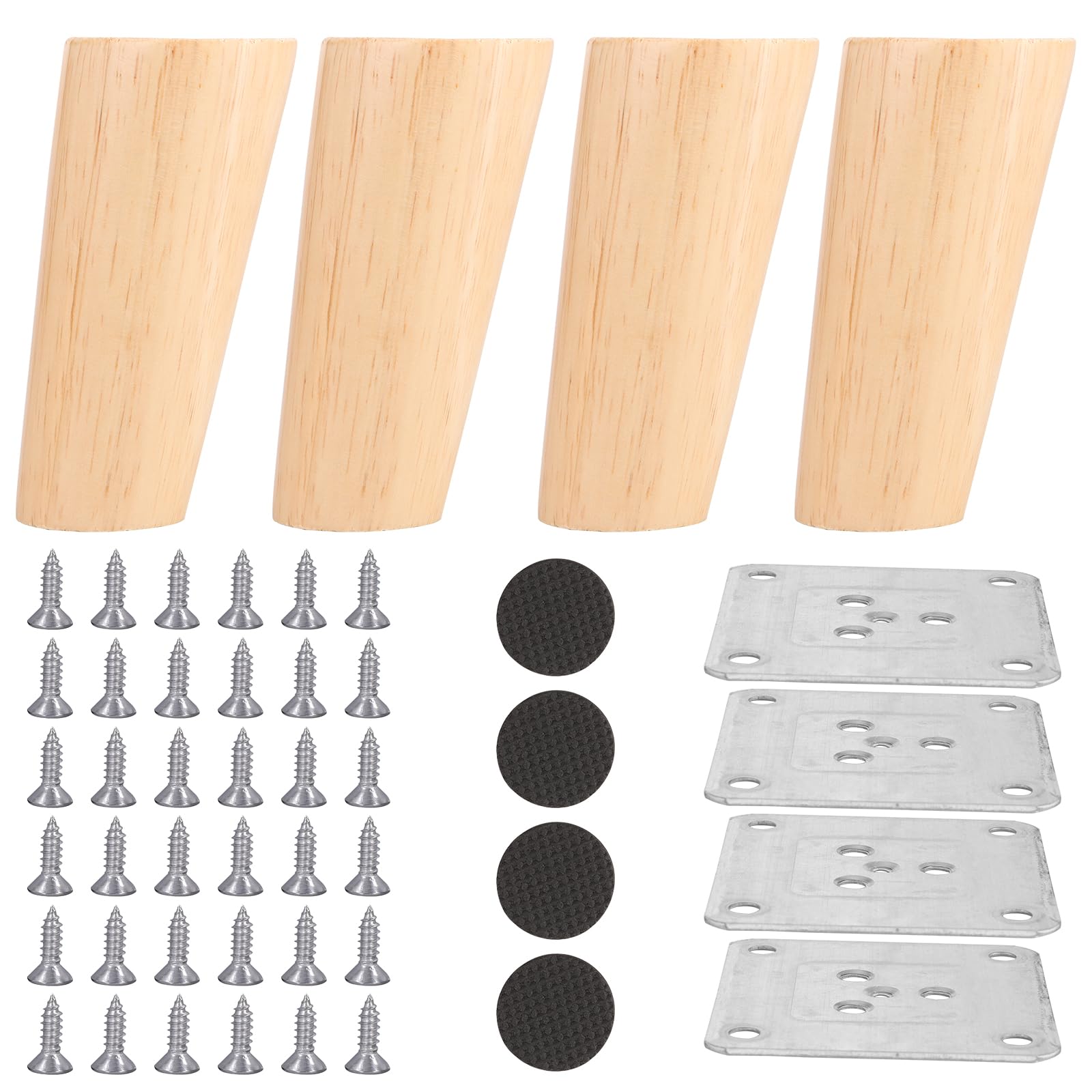 Lot De 4 Pieds De Meuble Bois 10cm,pied Meuble Bois,pied De Meuble Bois,pied Canapé,pied De Canapé,pieds Canapé,pied De Meuble