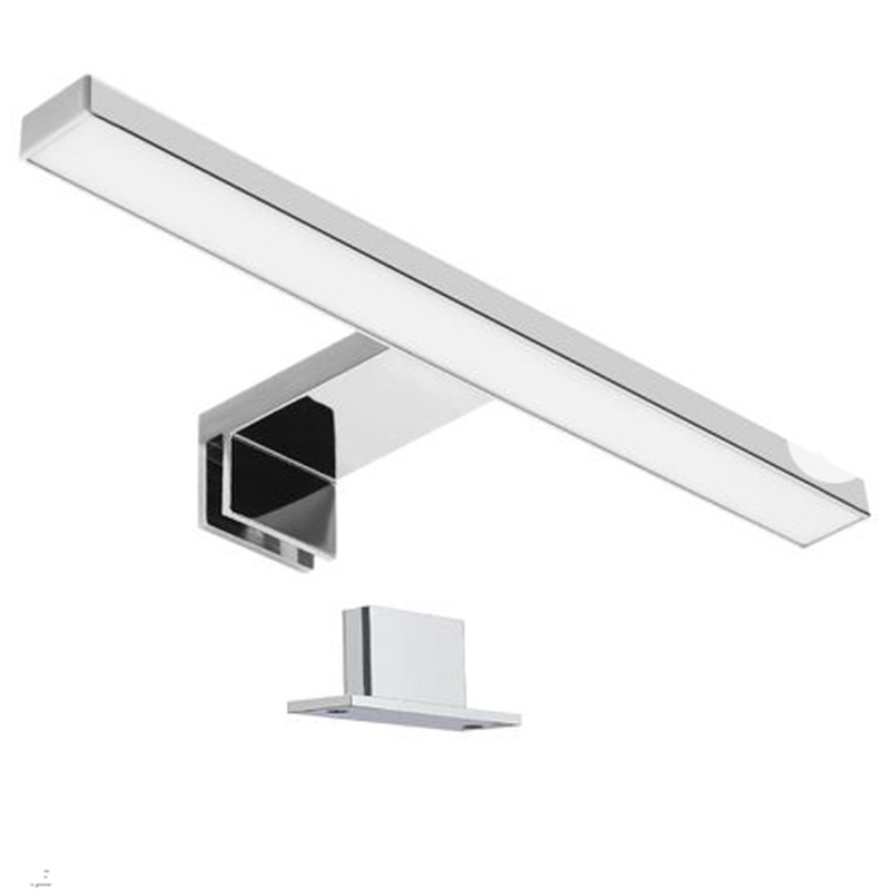 Lampe De Miroir De Salle De Bains 30cm Led 5w, Blanc Chaud 3000k, Pince Sur Miroir/armoire/mur 300mm Avec Boîte De Jonction Ip44