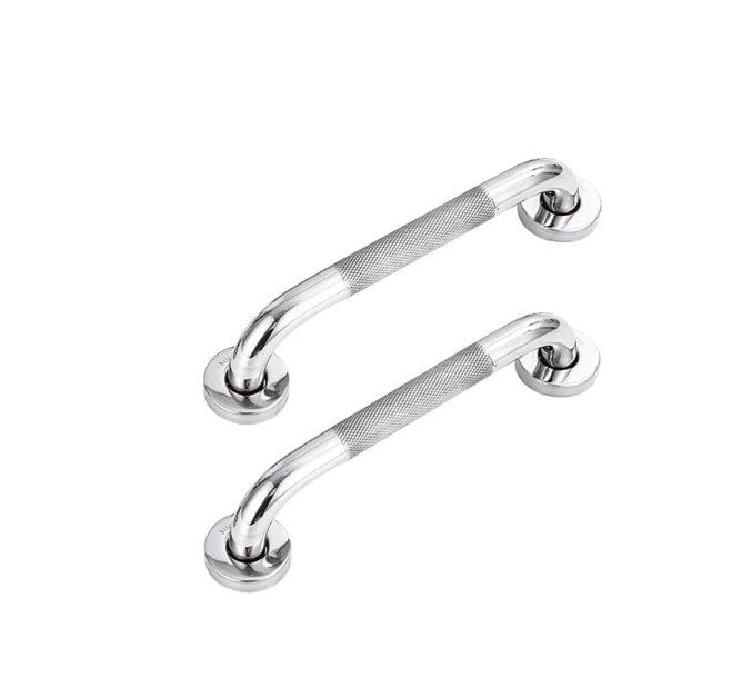 Lot De 2 Barres D'Appui De Salle De Bain En Acier Inoxydable 304 Avec Poignées Antidérapantes 50cm