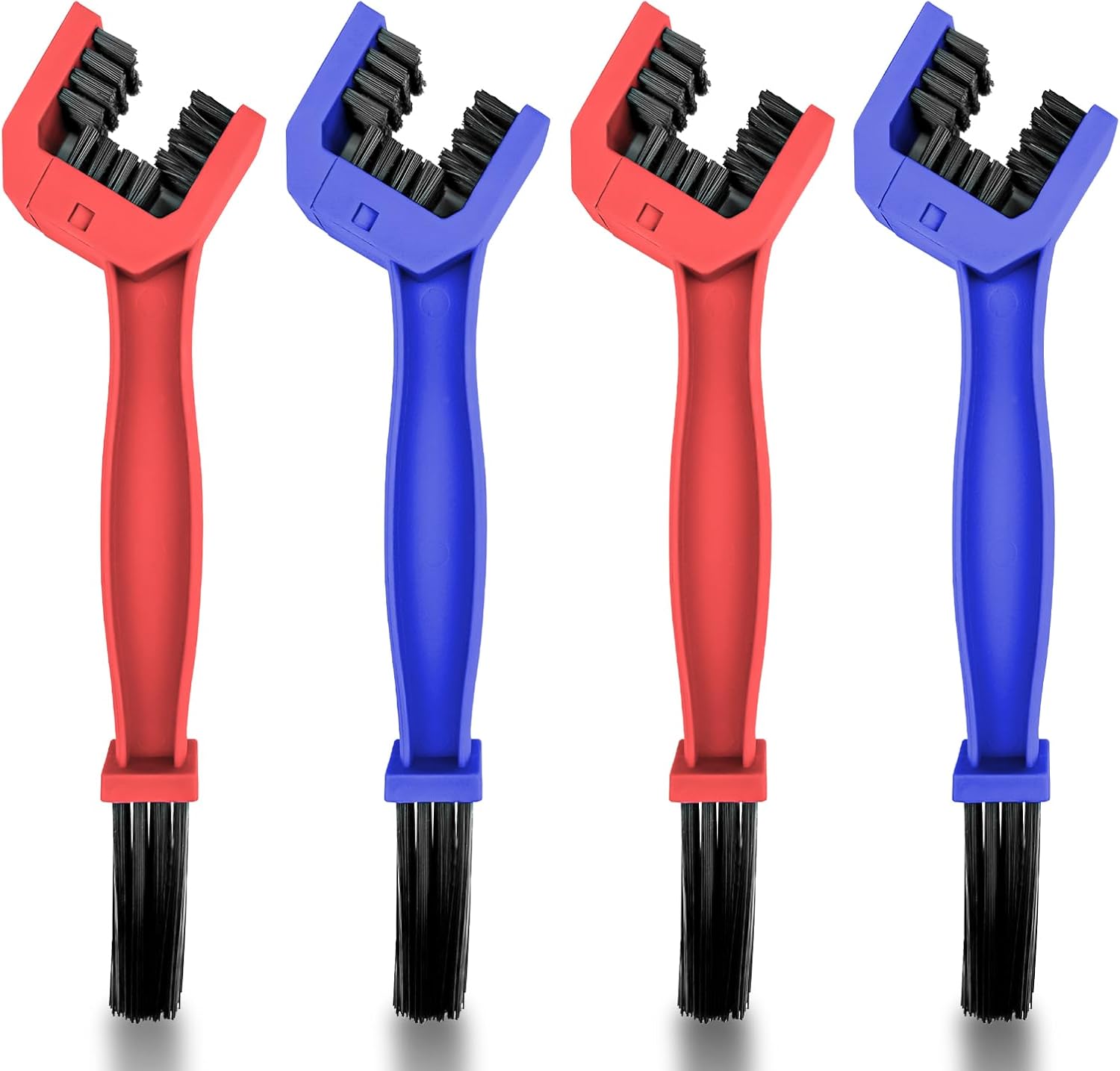 Pièces Brosse Chaine Moto Rouge Et Bleu, Brosses De Nettoyage Pour Chaîne De Vélo Pinceau Detailing Auto Kit De Brosse Voiture Interieur Exterieur