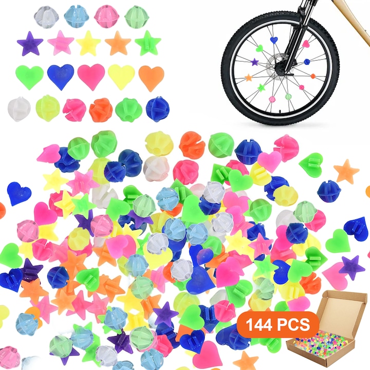 Set 144 Bucati Reflectorizante Pentru Spite Bicicleta Qttvbtna, Multicolor, Rezistente La Intemperii