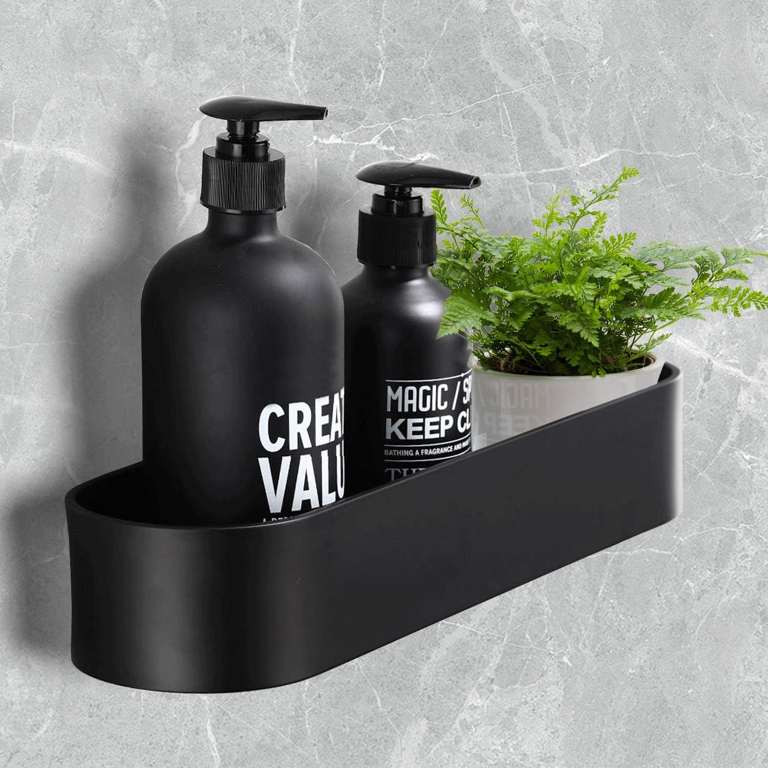 Etagere Salle De Bain Sans Percage, Rangement Salle De Bain Étagères De Douche Autocollantes En Aluminium Pour Le Rangement De La Salle De Bain