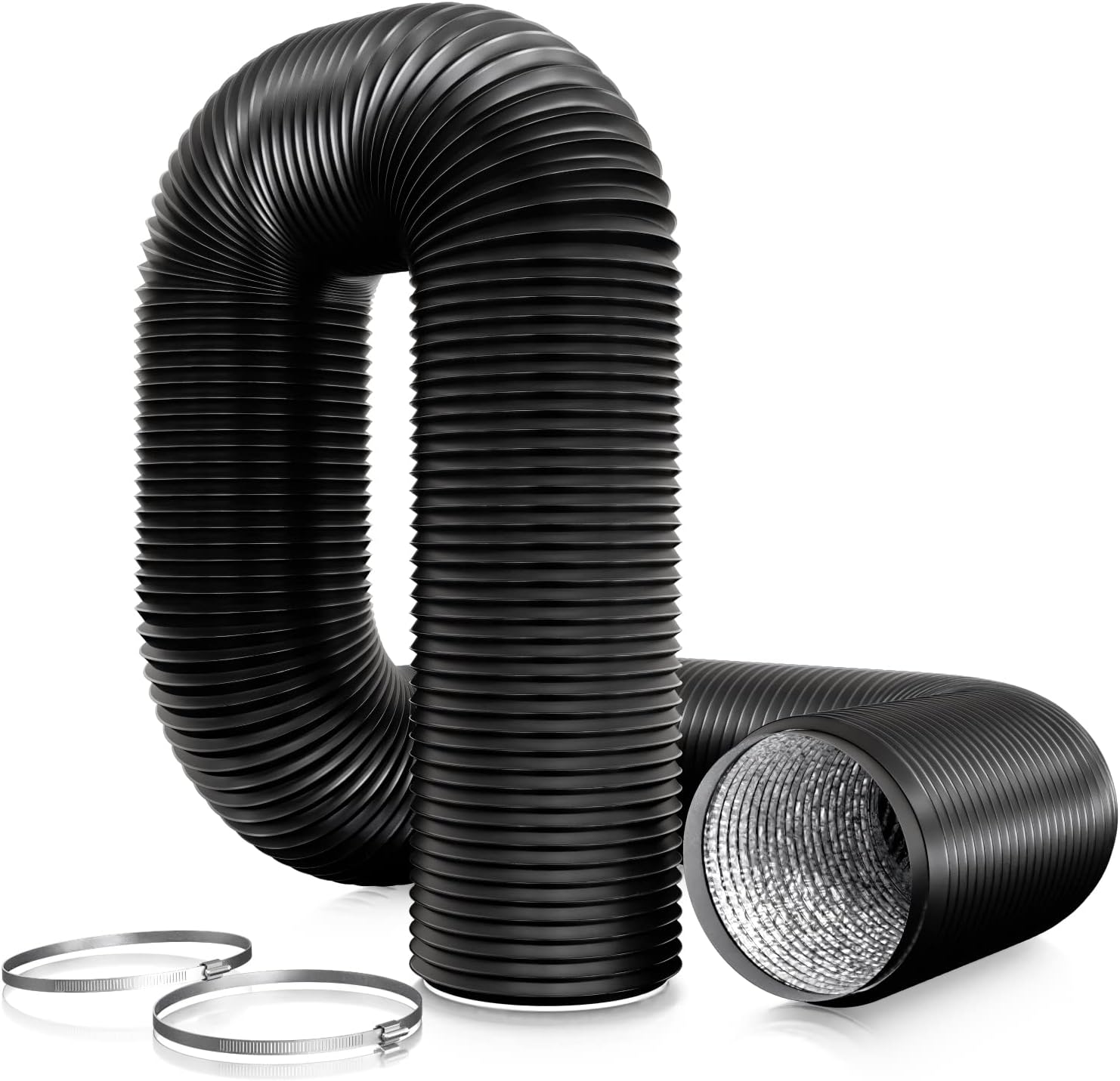 Tuyau Ventilation En Pvc De 100 Mm Pour Hotte Aspirante, Tuyau D'Evacuation Pour Extracteur D'Air, Ventilateur Tubulair(3 Mètres De Longueur)