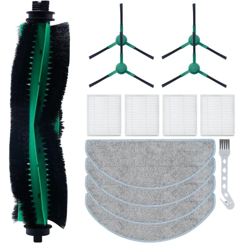 Kit D'Accessoires Pour Irobot Roomba Combo Essential Y0112/y0110 Robot Aspirateur, Pièces De Rechange 1 Brosse Principale, 4 Filtres, 4 Brosses Latérales, 4 Lingettes, 1 Brosse De Nettoyage