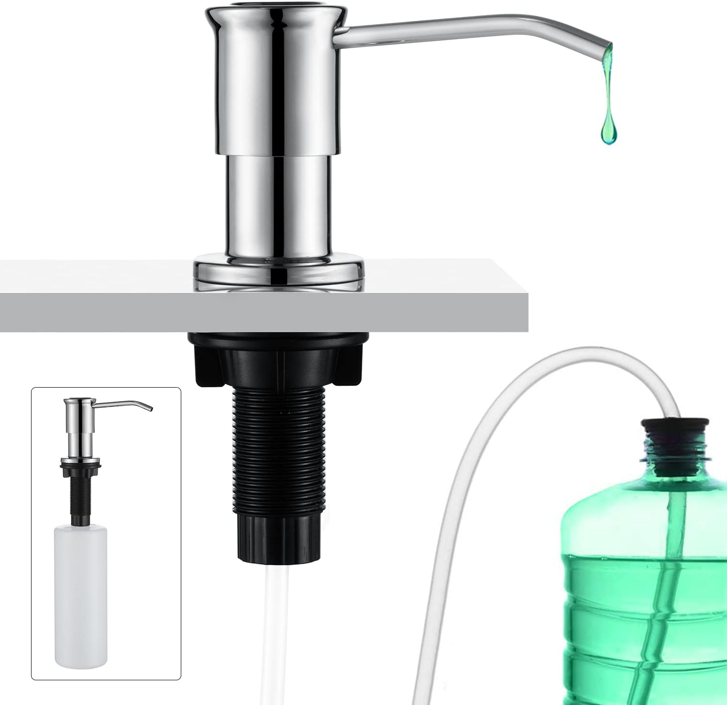 Distributeur D'Assaisonnement Pour La Cuisine, D'Une Contenance De 500 Ml Et D'Une Longueur De 1,0 M, Chromé