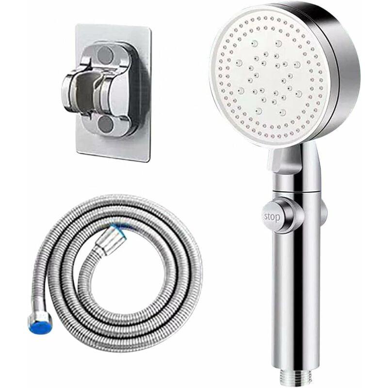 Pommeau De Douche À Haute Pression Économie D'Eau, Douchette Douche Salle De Bain Réglable À 6 Modes, Pommeau De Douche Anti Calcaire Avec Arret