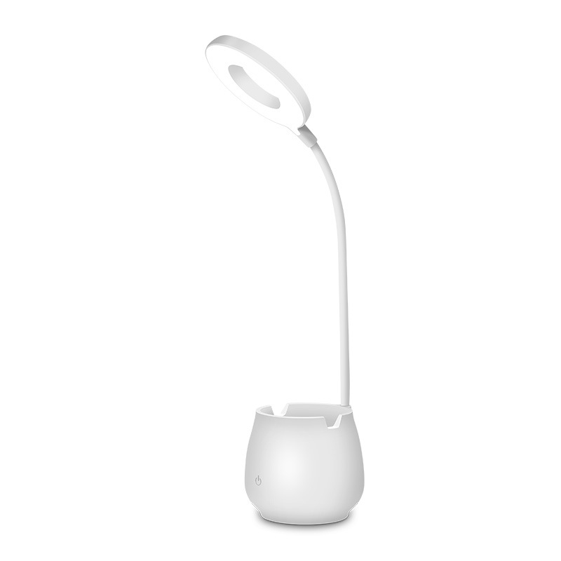 Lampe De Bureau Led, Flexible, 3 Niveaux De Luminosité, Panneau Tactile, Lampe De Table À Intensité Variable, Rechargeable Par Usb, Protection Des Yeux