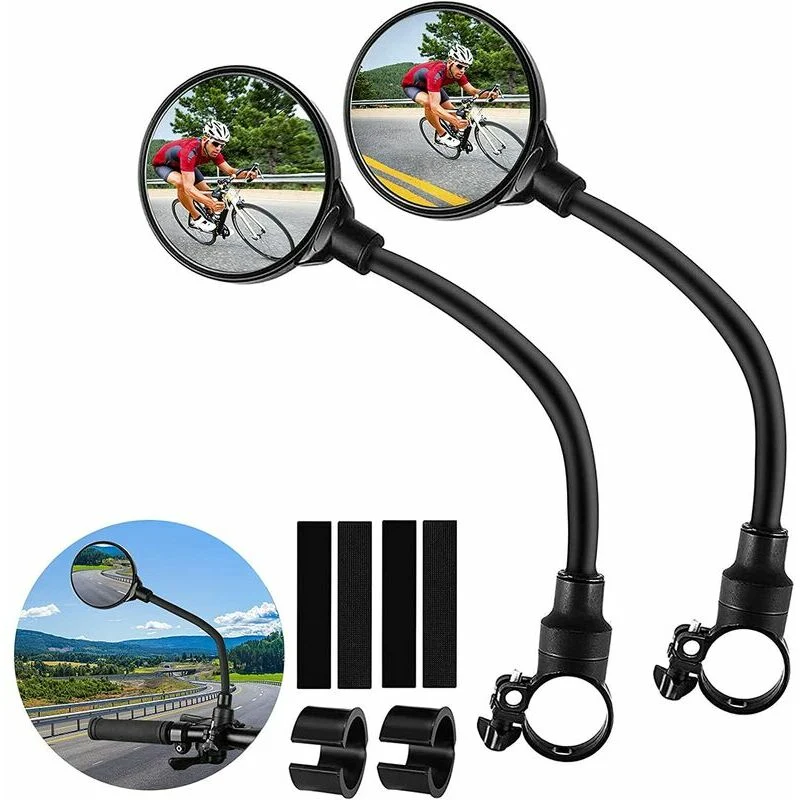 Lot De 2 Rétroviseurs Vélo Pour Guidon, Rétro Velo Guidon Retroviseur Réglable À 360°, Rétroviseur Trotinette Électrique, Lunette Retroviseur Pour Vtt, Velo Route, Vélo De Course, Mobylette
