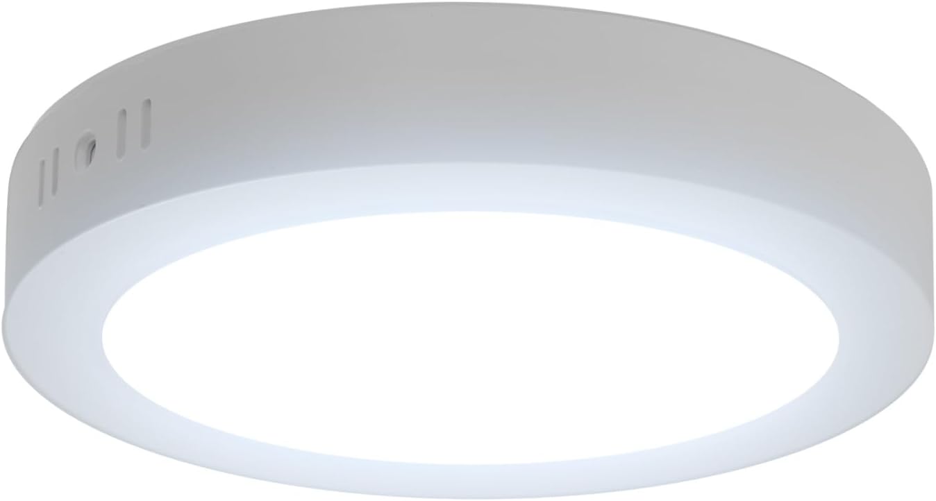 Plafonnier Led, 18w Equivalent 175w, Plafonnier Luminaire 2100lm Haute Luminosité Blanc Froid 6500k, Applicable À Salle De Bain Salon Ø17.4cm