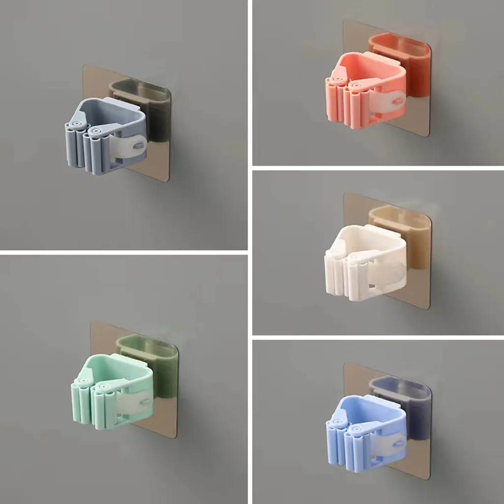6 Supports De Balai À Fixer Au Mur Sans Perçage, Support De Balai, Support De Balai À Franges, Support Mural Pour Cuisine, Buanderie, Salle De Bain, Support Adhésif Pour Appareils Électroménagers (66c