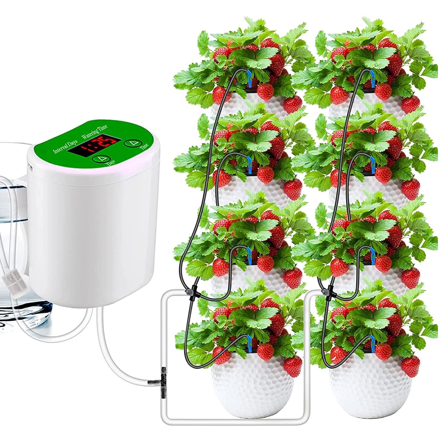 Kit D'Irrigation Goutte À Goutte Automatique, Système D'Irrigation Automatique Pour Plantes D'Intérieur, Chargement Usb Diy Kit D'Irrigation, Système