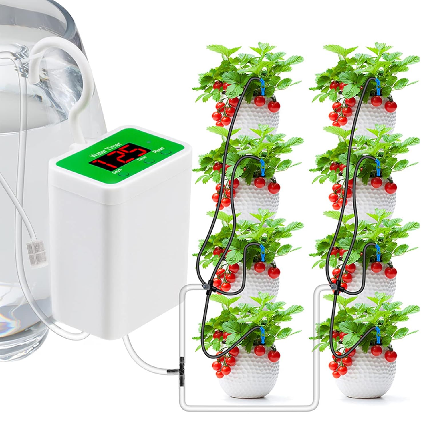 Kit D'Irrigation Goutte À Goutte Automatique, Système D'Irrigation Automatique Avec Filtre Pour Plantes D'Intérieur, Chargement Usb, Kit D'Irrigation Diy, Système D'Arrosage Automatique, Système Goutt