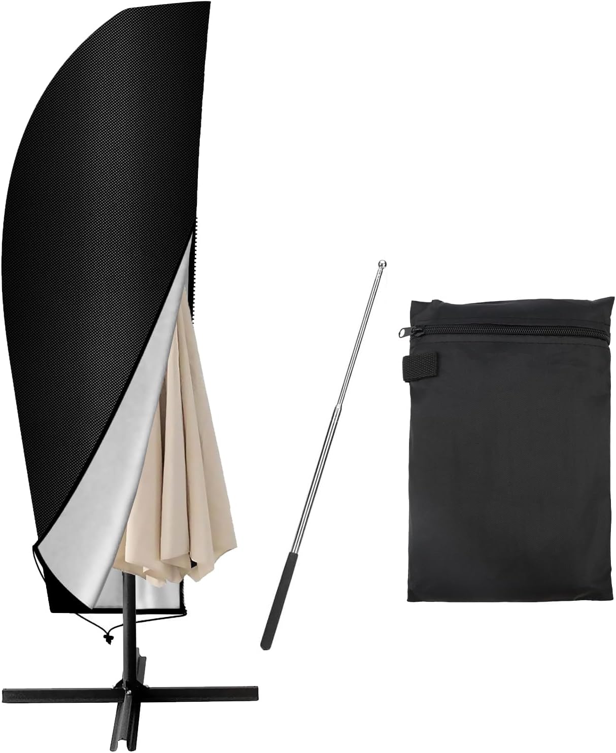 Housse Parasol Deporte Avec Poteau, Couverture De Parasol Aux Parasols De 2 À 4m,aux Uv,tissu Oxford Housse De Protection (265x40/70/50cm)