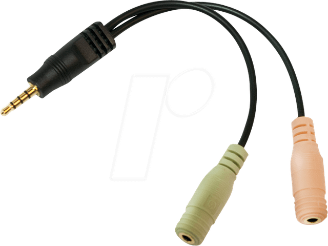 LOGILINK CA0021 - 3,5 mm Klinken Stecker auf 2x 3,5 mm Buchse 4-pol