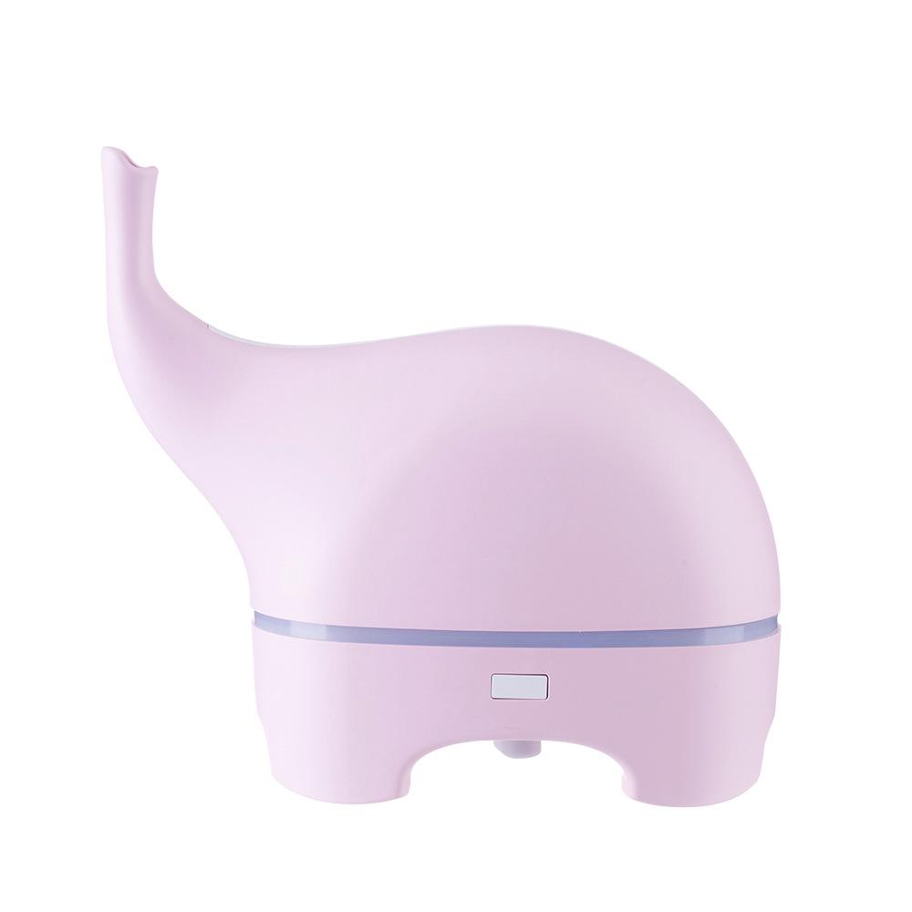 Elefanten-diffusor Für Ätherische Öle, 120 Ml Usb-ultraschall-luftbefeuchter, Aromatherapie Für Baby- Und Kinderzimmer, 7-farbiges Rosa Nachtlicht