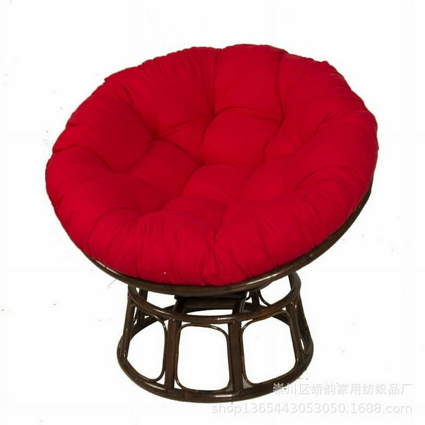 Coussin Rond Pour Fauteuil Papasan, Coussin De Jardin, Coussin Pour Fauteuil En Rotin, Coussin Pour Fauteuil Suspendu, Coussin Amovible Pour Fauteuil D'Intérieur Et D'Extérieur (4 X 4 Cm, Rouge)