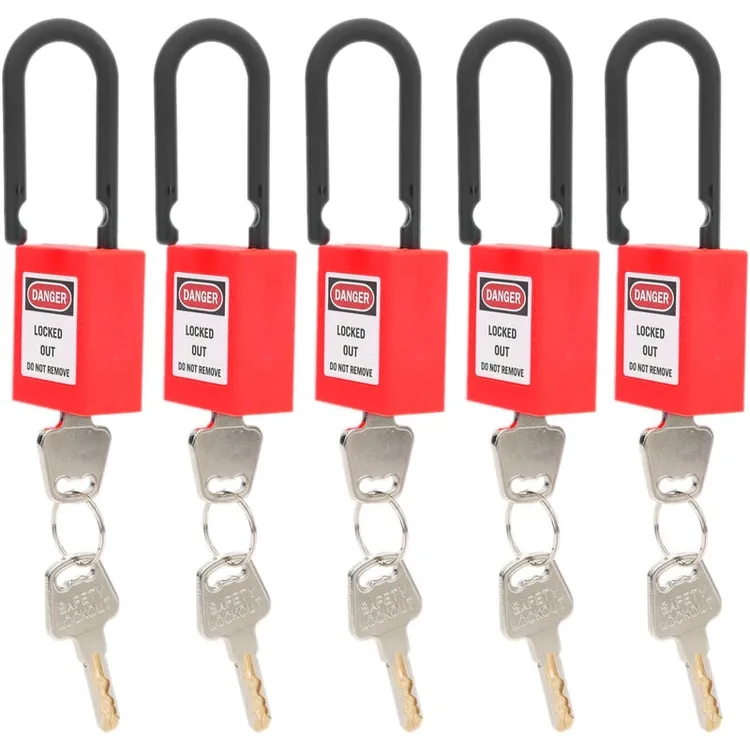 5 Rote, Staubdichte Sicherheitsschlösser Aus Nylon (38 Mm) – 5er-pack Für Industrielle Umgebungen, Robuste Schutzschlösser