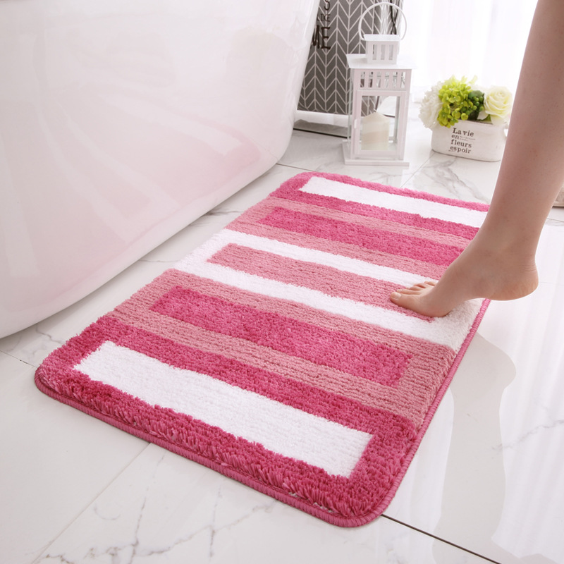 Rutschfeste Bodenmatte Für Küche Und Bad, Weich Und Komfortabel, Schnelltrocknende, Saugfähige Mikrofaser, Weiche Duschmatte 60 X 90 Cm (rot)