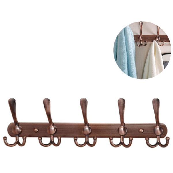 Set Mit 5 Extra Verstärkten Roten Wandhaken, 45 Cm, Kein Bohren Erforderlich, Klebebefestigung Für Tür, Schrank, Küche, Badezimmer, Eingangsbereich.