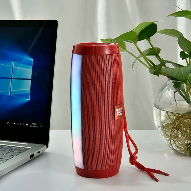 Tragbarer 100-watt-bluetooth-lautsprecher, Leistungsstarker Kabelloser Lautsprecher, Outdoor-boombox Mit Hifi-bass, Fm-radio, Tf-kartensteckplatz Und Roter Led-beleuchtung