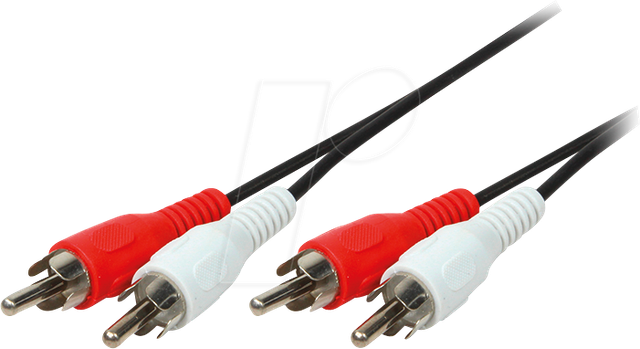 LOGILINK CA1039 - Cinch Kabel, 2x Cinch Stecker auf 2x Cinch Stecker, 2,5 m