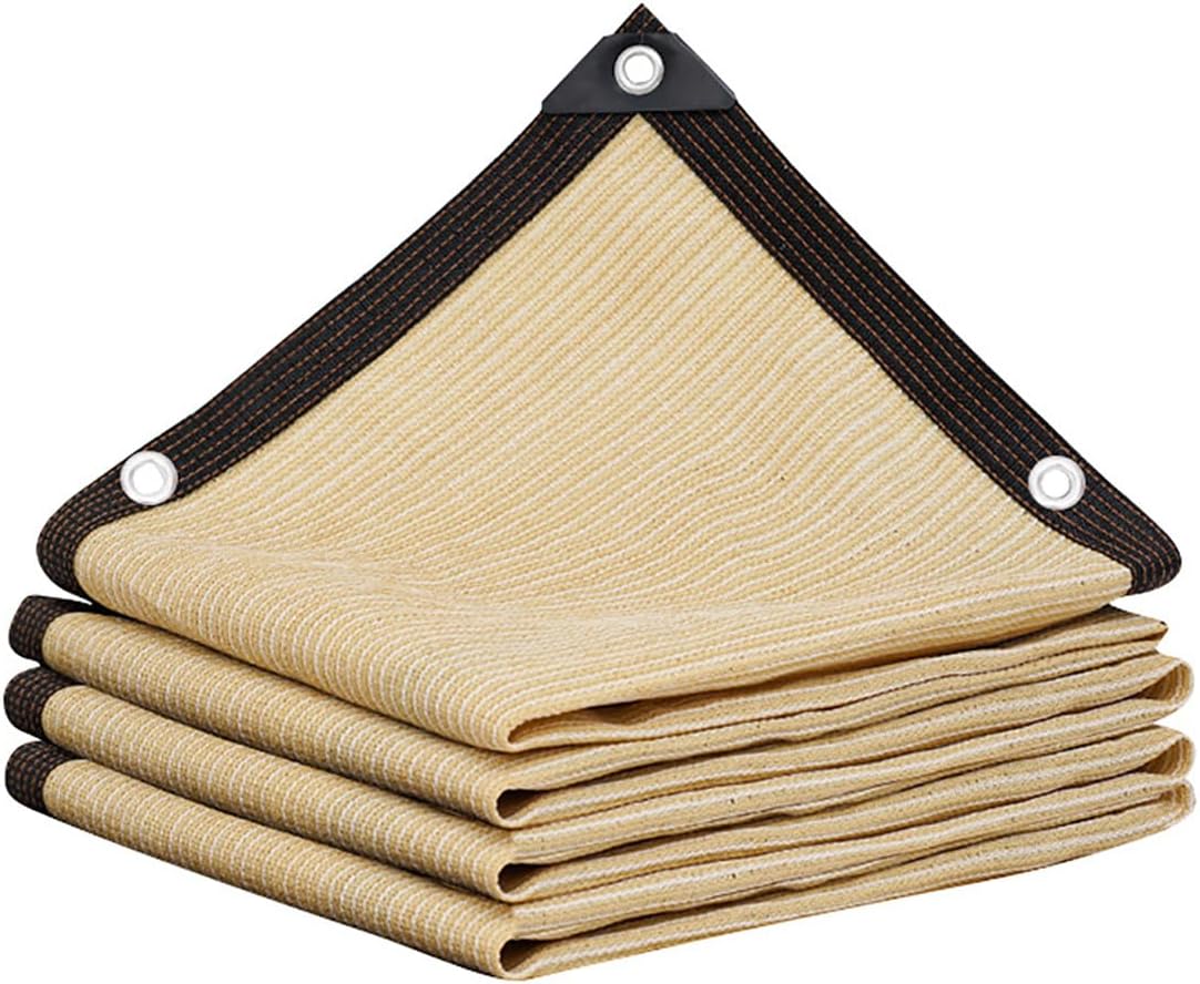 2x4m Sandfarbenes Sonnensegel, 97% Uv-schutzgewebe, Windschutznetz Für Gewächshäuser Und Pflanzenabdeckung, Strapazierfähiges Gewebe Für Den Garten.