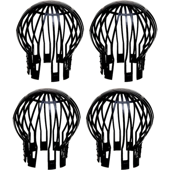 Ensemble De 4 Protège-gouttières Flexibles, Qttvbtna, Résistants Aux Intempéries, En Polypropylène, Noirs