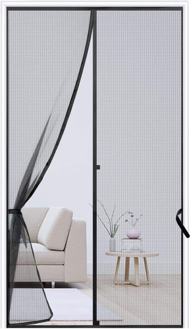Moustiquaire Magnétique Pour Porte Avec Aimants Puissants Et Embrasses, 90 Cm X 210 Cm - Noir (sku Produit : 95824098 Sku Offre : Leha25.4.23-12)