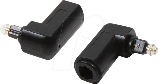 LOGILINK CA1017 - Toslink Adapter, Toslink-Stecker zu Toslink-Kupplung, 90° gewin