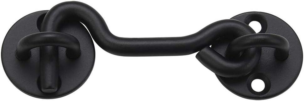 Lot De 5 Crochets De Confidentialité Et Loquet À Œillet De 10 Cm Pour Porte De Grange, Noir