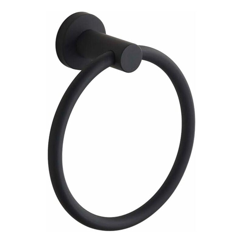 Anneau Porte-serviettes Mural En Acier Inoxydable 304, Noir, Pour Salle De Bain