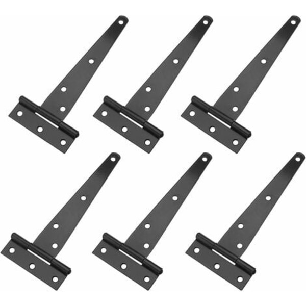 Ensemble De 6 Rails En T Pour Abri De Jardin, En Acier Forgé, Acier Inoxydable, Noir, 15 Cm De Résistance