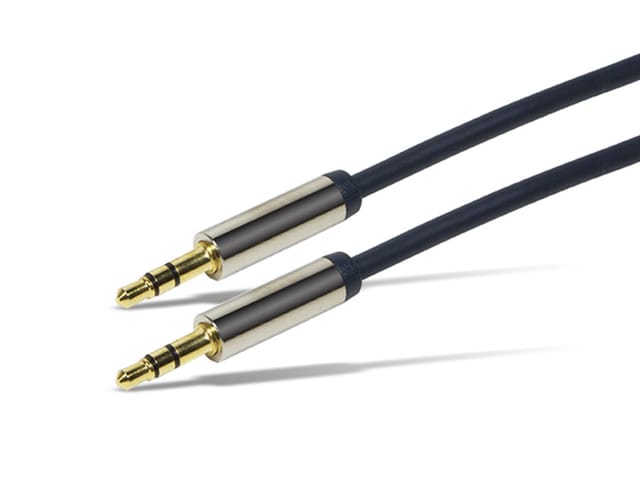 LOGILINK CA10500 - Audio Kabel, 3,5 mm Stereo Klinkenstecker, Metall, blau, 5 m