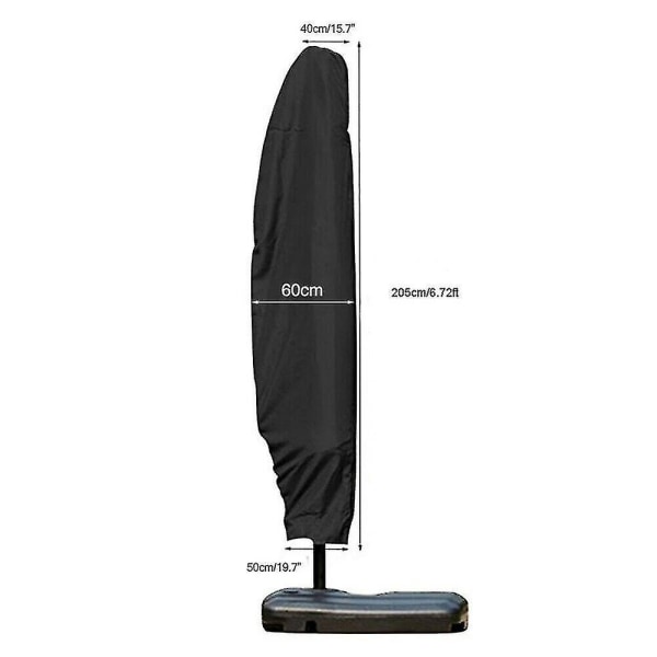 Housse De Parasol D'Extérieur Imperméable (205 Cm) (noire)