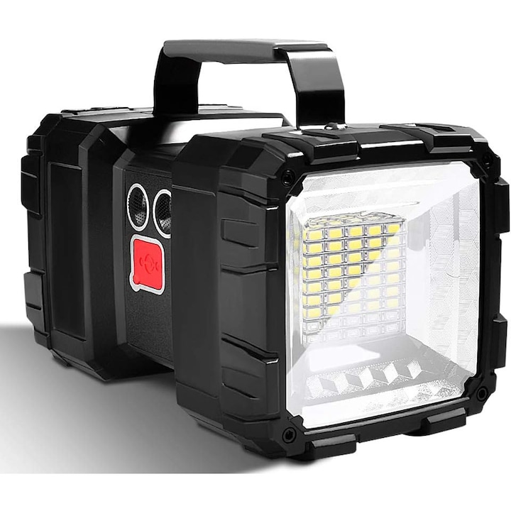 Lanterne Multifonctionnelle Qttvbtna, Led, Compatible Avec Ipx5, 10000mah, 1200lm, 7 Modes D'Éclairage, Noir