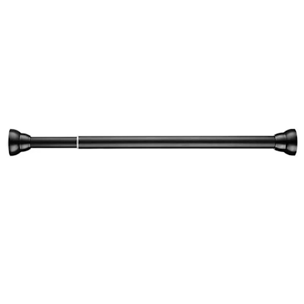 Barre De Rideau De Douche, Sans Découpe (noire : 50-80 Cm, Extensible)