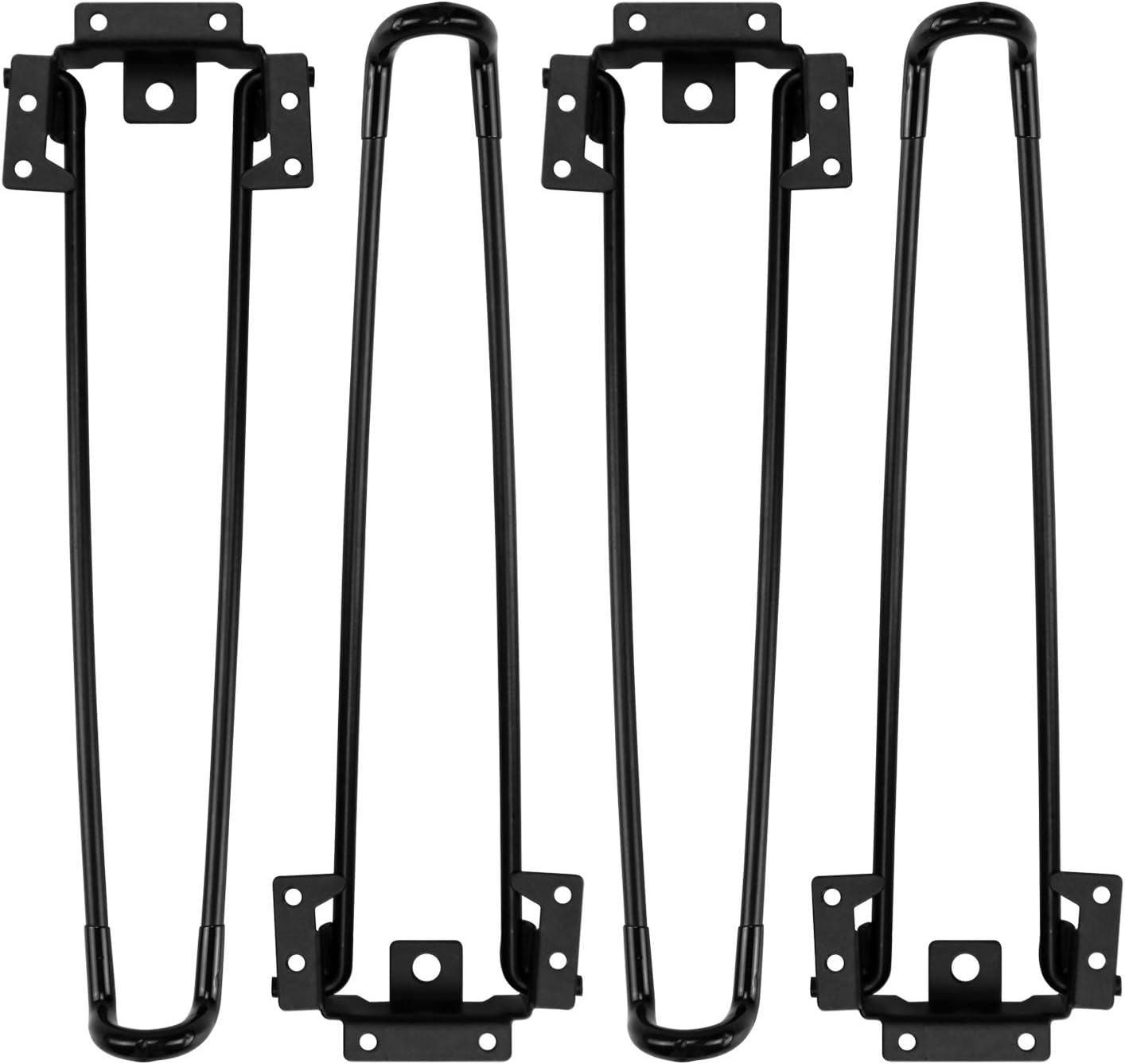 Pieds De Table Pliants 4 Pcs Pieds De Table Pliants En Épingle À Cheveux 52cm Hauteur Noir Heavy Duty Facile À Installer Pied De Table Basse Pliant