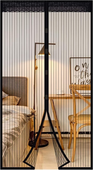 Porte Moustiquaire Magnétique, Facile À Installer, Aucun Perçage Requis, Se Ferme Automatiquement De Haut En Bas, (noir, 120x220 Cm) (sku Produit : 95824113 Sku Offre : Leha25.4.23-10)
