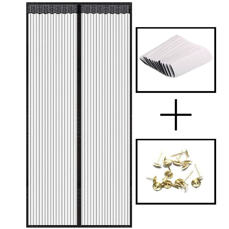 Porte Magnétique Pour Moustiquaire 120 X 210 Cm (47 X 83 Pouces) Noire 1