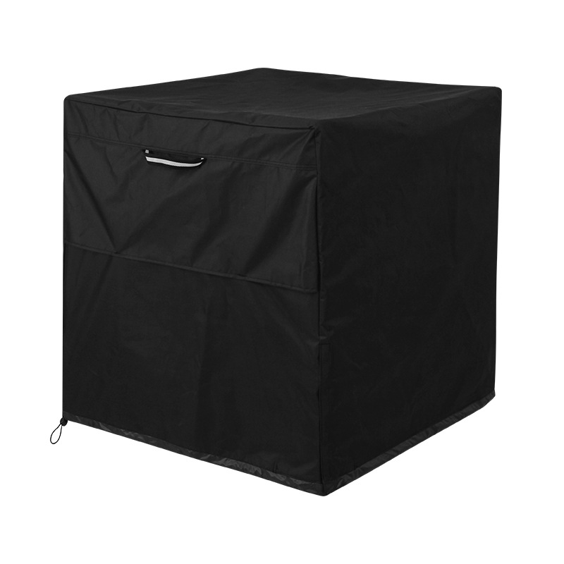 Housse De Protection Robuste Et Résistante Aux Intempéries Pour Climatiseur, Noire.