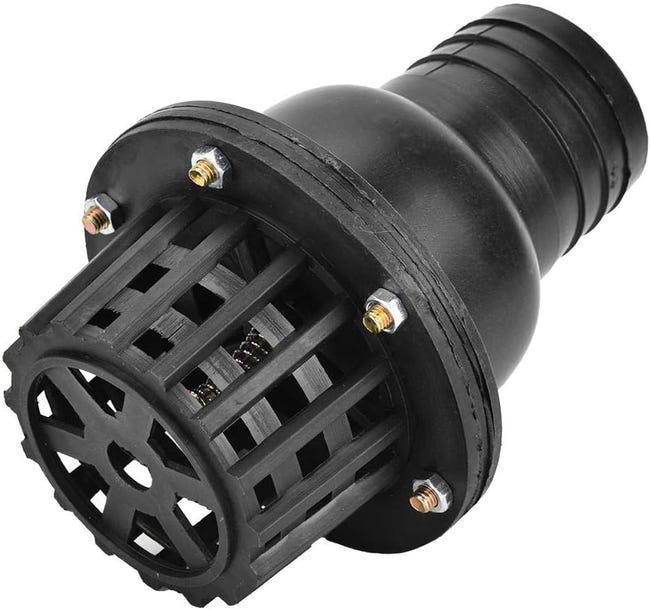 2" Schwarzes Pvc-flachrückschlagventil Für Wasserpumpen, Niederdruck-fußventil, Flüssigkeitszubehör, Langlebig Und Auslaufsicher.